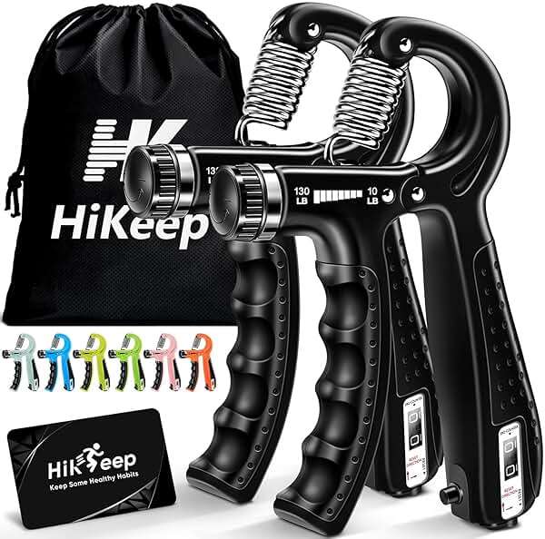 HiKeep Grip Strength Trainer (2 Pack), Forearm Strengthener, Hand Grip Gripper Strengthener, Hand Strengthening Devices, Forearm Exerciser, Finger Wrist Strengthener, Exercisers Squeezers for Strength - Image 1