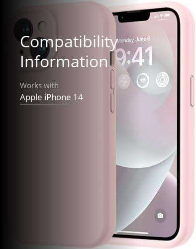 LOVE 3000 Designed for iPhone 14 Case, Premium Silicone with [Soft Anti-Scratch Microfiber Lining] Shockproof Protective Phone Case for Men Women Girls 6.1", Chalk Pink - Image 3