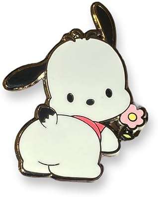 Pochacco Plush Pin and Keychain - Pochacco Gifts: Enamel Pin Set - Image 1