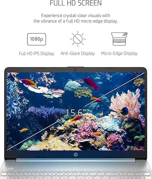 HP Laptop, 15.6 inch Business & Student Laptop Computer, Windows 11 Home Laptop with Microsoft Office Lifetime License, Intel Core i5-1135G7 Processor, 36GB RAM 1TB SSD, Plusera Earphone, Silver - Image 5