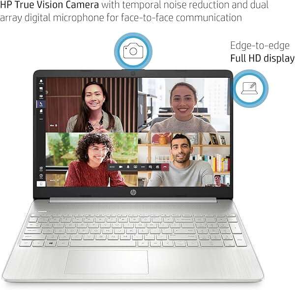 HP Laptop, 15.6 inch Business & Student Laptop Computer, Windows 11 Home Laptop with Microsoft Office Lifetime License, Intel Core i5-1135G7 Processor, 36GB RAM 1TB SSD, Plusera Earphone, Silver - Image 6