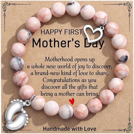 TONY & SANDY New Mom Gifts, Beaded Bracelets for First Time Mom Gifts on Mother's Day, Easter, Birthday, Christmas - Image 1