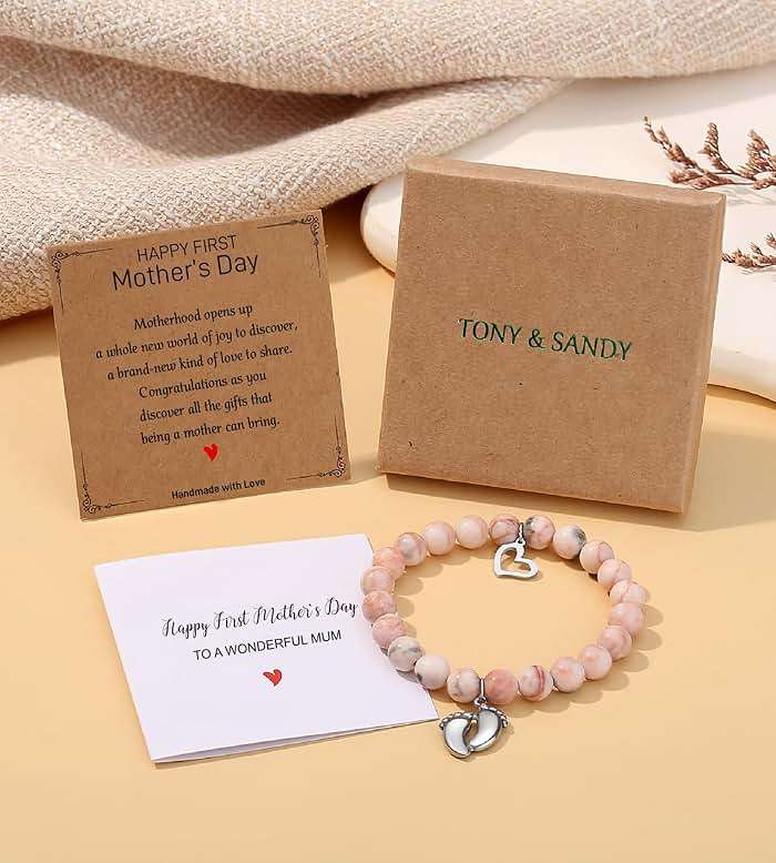 TONY & SANDY New Mom Gifts, Beaded Bracelets for First Time Mom Gifts on Mother's Day, Easter, Birthday, Christmas - Image 6