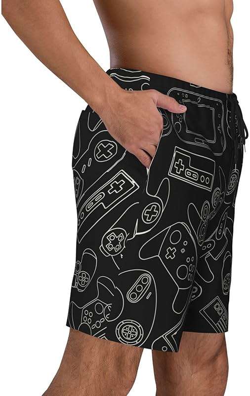 Lukbfall Mens Swim Trunks Quick Dry Swim Shorts with Mesh Lining Breathable Men's Beach Pants Swimwear Bathing Suits - Image 3