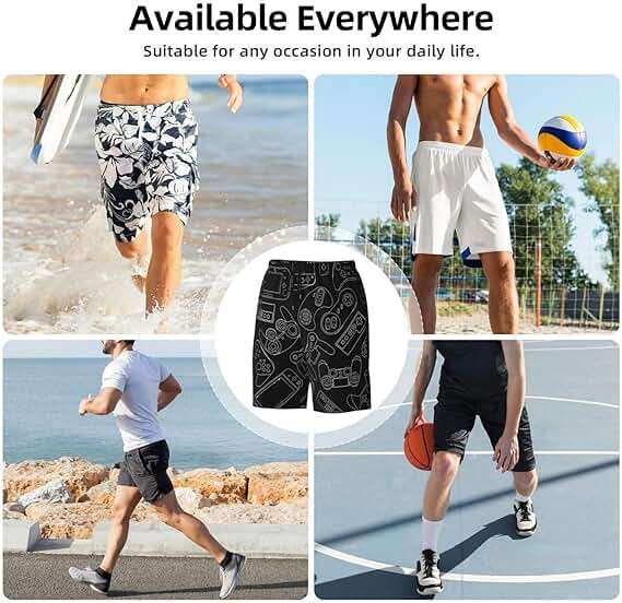 Lukbfall Mens Swim Trunks Quick Dry Swim Shorts with Mesh Lining Breathable Men's Beach Pants Swimwear Bathing Suits - Image 6