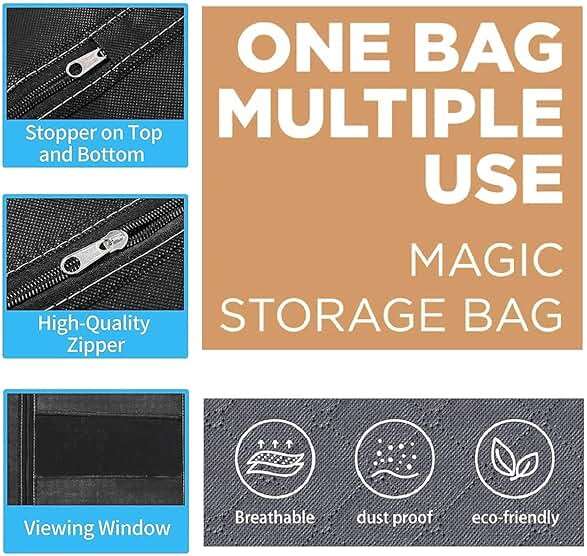 KRUM Single Saree Cover/Suit Packing 24 Piece One side Transparent Cloth Packing Bag Organizer for Wardrobe Storage or Wedding Gifting ., Pink, 37 cm x 2 cm x 43 cm, Travel Accessories - Image 7