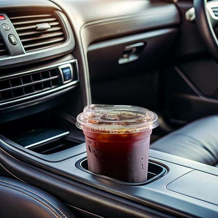 Turbo Bee 16 OZ 200 Sets Clear Plastic Cups with Strawless Sip Lids, To Go Crystal Clear Disposable Plastic Cups with Lids for Iced Coffee, Smoothies, Soda, Lemonade, Cold Beverage - Image 6