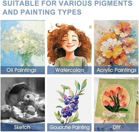 FUMILE 8x10 Canvas for Painting Stretched, 24 Pack Canvases for Painting-5/8 in Profile Primed White Blank Painting Canvas Value Pack for Oil & Acrylic Paint - Image 6