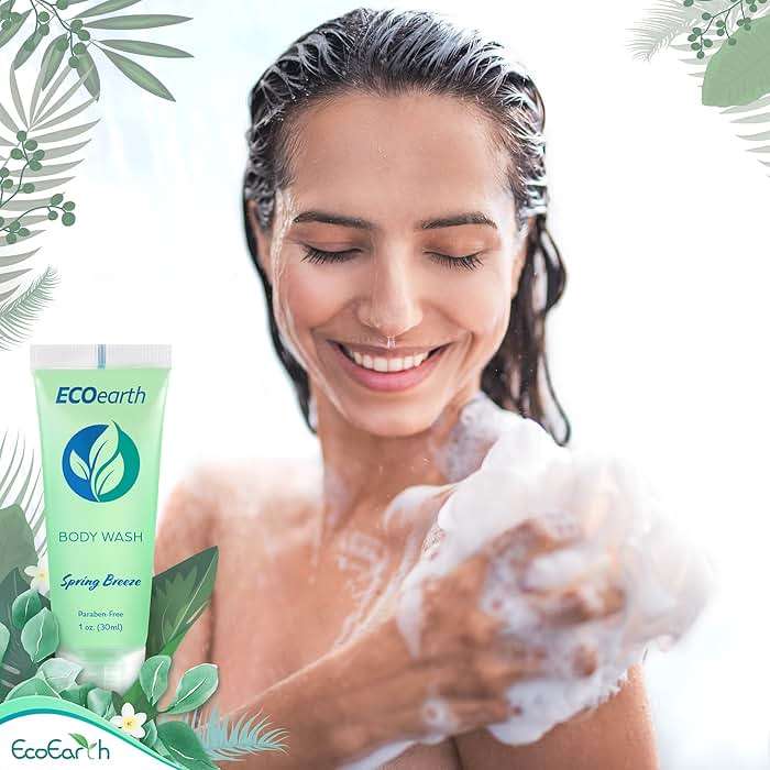 EcoEarth Travel Size Body Wash (1 fl oz, 200 PK, Spring Breeze), Delight Your Guests with a Revitalizing and Refreshing Hotel Body Wash, Quality Mini and Small Size Guest Hotel Toiletries in Bulk - Image 3