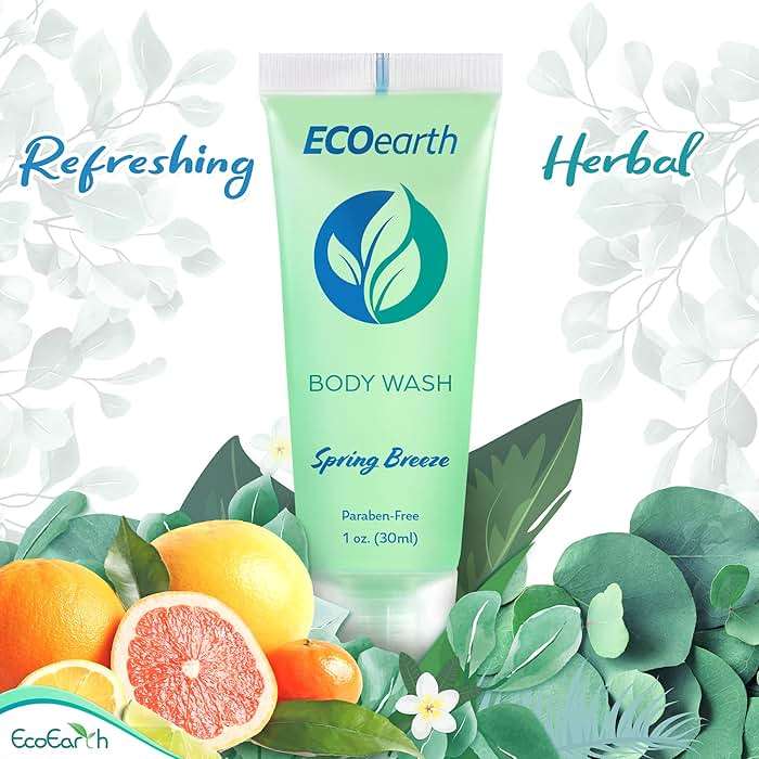 EcoEarth Travel Size Body Wash (1 fl oz, 200 PK, Spring Breeze), Delight Your Guests with a Revitalizing and Refreshing Hotel Body Wash, Quality Mini and Small Size Guest Hotel Toiletries in Bulk - Image 4