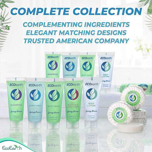 EcoEarth Travel Size Body Wash (1 fl oz, 200 PK, Spring Breeze), Delight Your Guests with a Revitalizing and Refreshing Hotel Body Wash, Quality Mini and Small Size Guest Hotel Toiletries in Bulk - Image 6