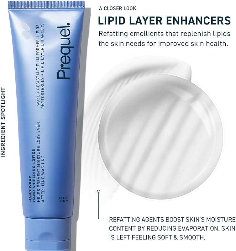 Prequel Skin Hand Wrap, Hand Cream for Dry Cracked Hands. Deep Nourishing Moisturizing Formula. Non-Greasy Balm for Women and Men. Unscented Skincare with Moisture Lock Formula. 3.4oz - Image 2