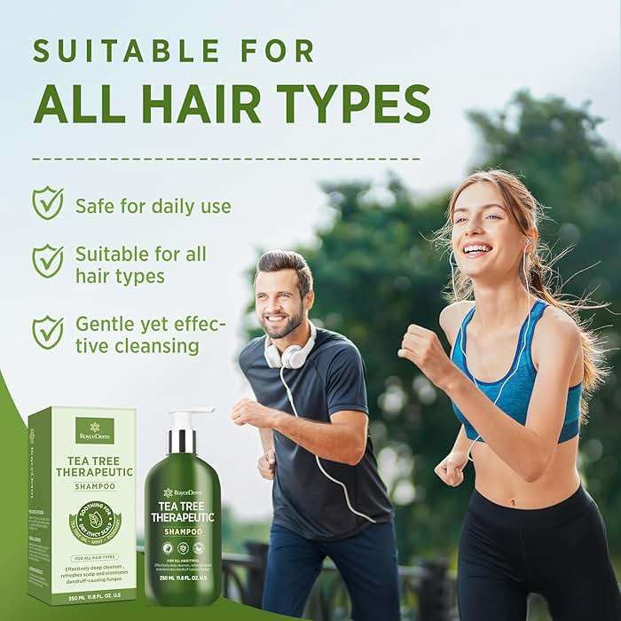 Roycederm Tea Tree Antifungal Shampoo: Folliculitis Shampoo for Dry Scalp, Dandruff, and Itchy Scalp - Medicated Clarifying shampoo with Tea Tree Oil, Paraben & Sulfate Free - Image 3