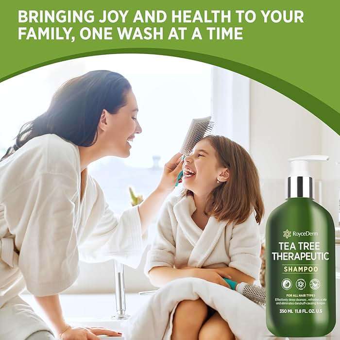 Roycederm Tea Tree Antifungal Shampoo: Folliculitis Shampoo for Dry Scalp, Dandruff, and Itchy Scalp - Medicated Clarifying shampoo with Tea Tree Oil, Paraben & Sulfate Free - Image 4