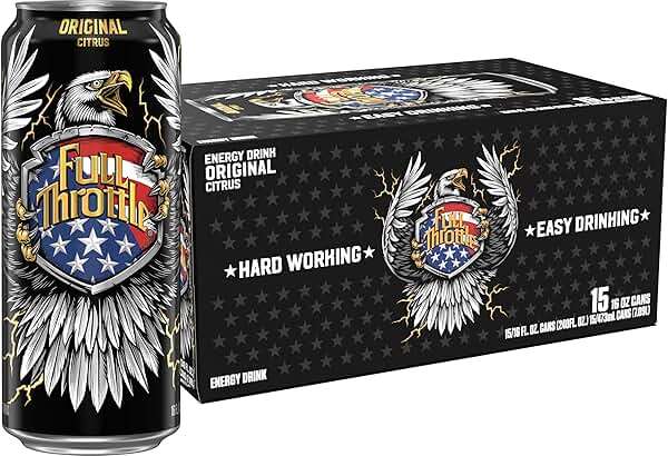 Full Throttle Citrus: Hard-Working Energy Drink. 16 Fl oz | Pack of 15 - Image 1