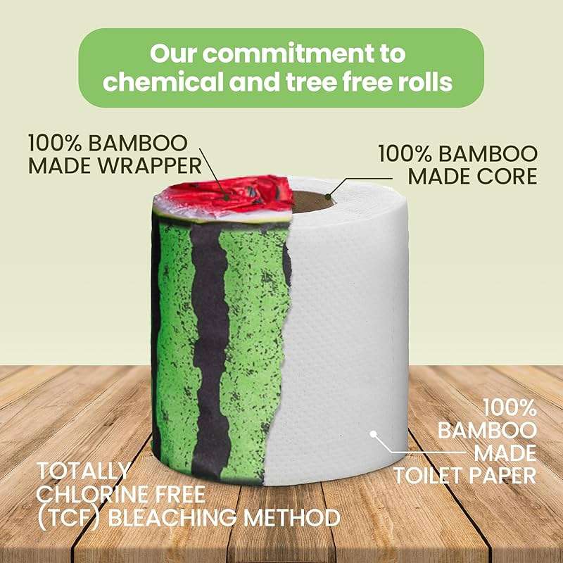 Gaias Premium and Soft Fruit TP Organic Bamboo Toilet Paper | 48 Mega Rolls, 3 Ply, 370 Sheets | FSC Certified, PFAS & BPA Free, Eco-Friendly, Sustainable Tissue - Plastic Free, Septic Safe, Vegan - Image 2