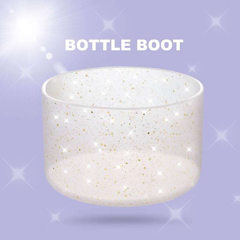 Onlymory Silicone Boot for 30 40 OZ Stanley Cup Accessories, Glitter Boots for Stanley 20OZ 30OZ Tumbler Ice-Flow 16OZ Bottle, Anti-Slip Bling Protector Bottom Cover Sleeve - Image 7