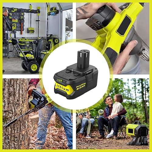 Powilling Upgraded 8.0Ah 2Packs P108 Replacement for Ryobi 18V Battery, 18 Volt Batteries for Ryobi One 18V Cordless Tools P108 P107 P105 P104 P103 P102 - Image 6