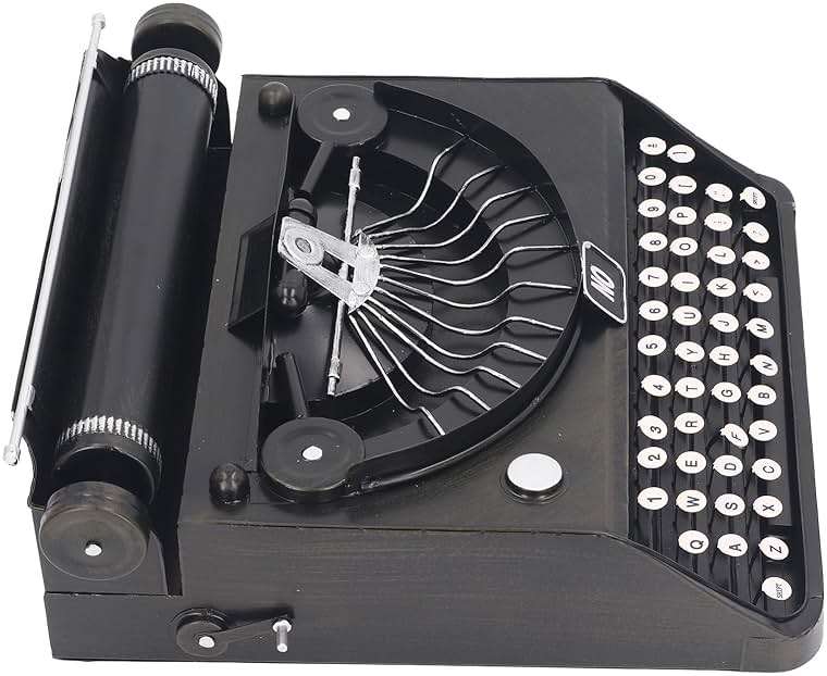 Jiawu Vintage Typewriter Model, Iron Construction, Antique Vintage Manual Typewriter Decoration for Home Shoot Props, Thoughtful Special - Image 7