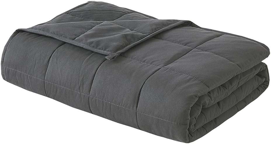 CODUM Weighted Blanket for Kids 40"x60" 5 lbs Cooling Blanket for Sleepers, Soft Material Blanket with Premium Glass Beads for All-Season, Grey - Image 1