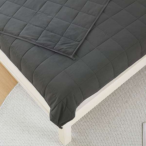 CODUM Weighted Blanket for Kids 40"x60" 5 lbs Cooling Blanket for Sleepers, Soft Material Blanket with Premium Glass Beads for All-Season, Grey - Image 7