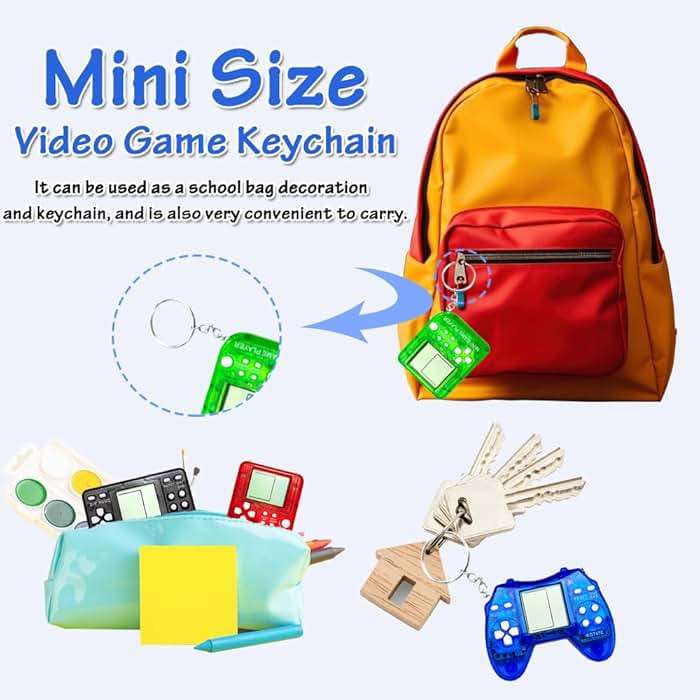 MEZHOBBY 15PCS Video Game Party Favors for Kids, Video Game Keychain Party Supplies, Party Favors for kids 8-12, Classroom Prizes Birthday Gifts - Image 5