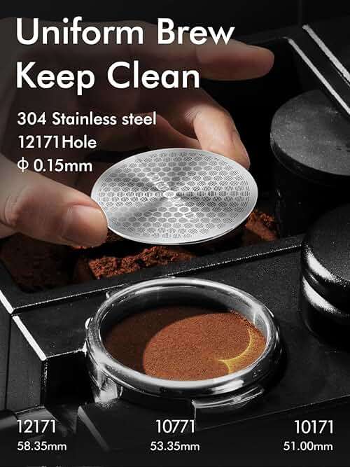 Dioomod 2 pack 53.35mm Espresso Puck Screen, 0.9mm 150μm Ultra Thin Coffee Espresso Filter Screen - Mesh Reusable Filter for Espresso Portafilter Filter Basket 54mm - Image 2