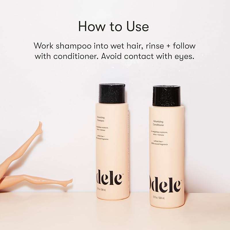 Odele Volumizing Sulfate-Free Shampoo & Conditioner Set, Adds Moisture, Shine, and Fullness for Straight or Wavy Hair Types, 13 Fl Oz Each (2-Pack) - Image 5