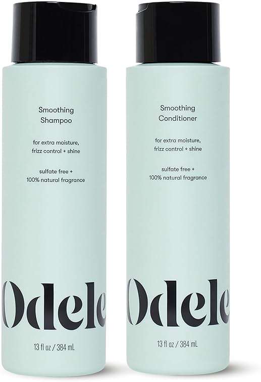 Odele Smoothing Sulfate-Free Shampoo & Conditioner Set for Moisture, Frizz Control, Shine, and Straight to Curly Hair Types, 13 Fl Oz Each (2-Pack) - Image 1