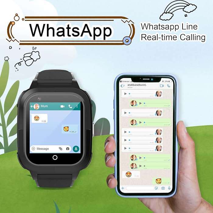 wonlex Upgraded Smart Watches with Whatsapp Calling, 4G Kids Smartwatches GPS Tracker Body Temperature Message SOS Camera for Boys Girls Aged 6-15 - Image 5