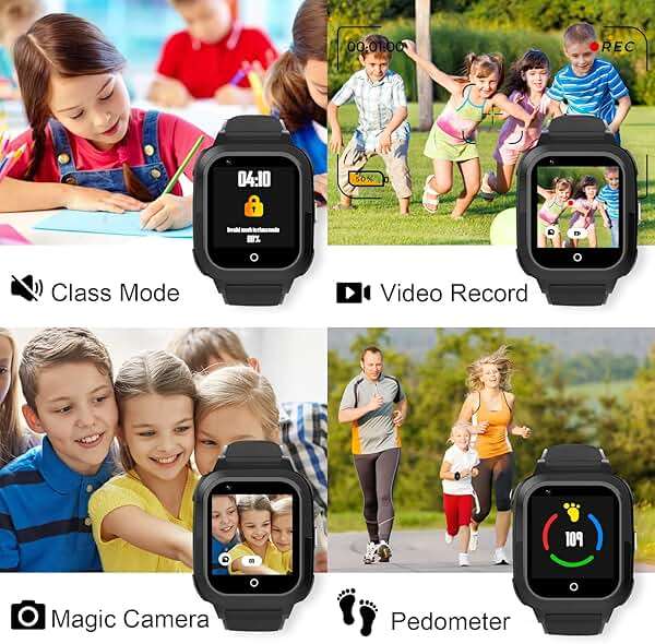 wonlex Upgraded Smart Watches with Whatsapp Calling, 4G Kids Smartwatches GPS Tracker Body Temperature Message SOS Camera for Boys Girls Aged 6-15 - Image 6