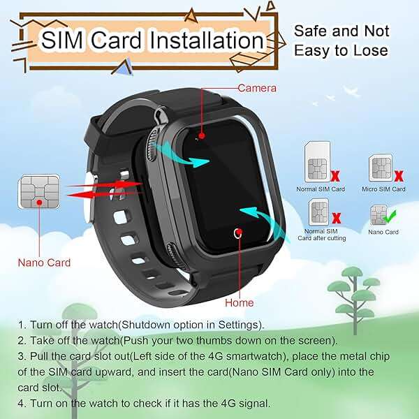 wonlex Upgraded Smart Watches with Whatsapp Calling, 4G Kids Smartwatches GPS Tracker Body Temperature Message SOS Camera for Boys Girls Aged 6-15 - Image 7