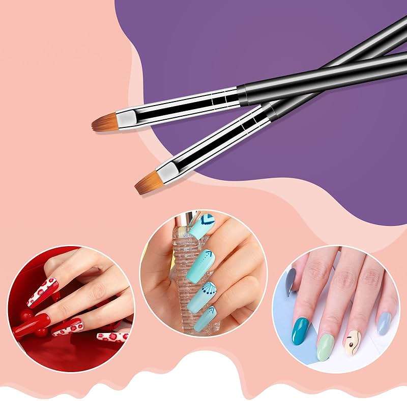 Artdone Nail Dotting Tools 6PCS Double-ended Nail Art Brushes Kit Nail Art Gel Polish Liner Brushes Design Pen For Nail Drawing And Nail Paint Brushes Small Detail Brushes - Image 4