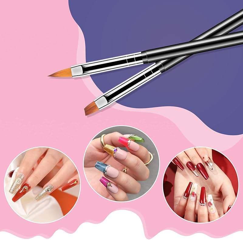Artdone Nail Dotting Tools 6PCS Double-ended Nail Art Brushes Kit Nail Art Gel Polish Liner Brushes Design Pen For Nail Drawing And Nail Paint Brushes Small Detail Brushes - Image 5