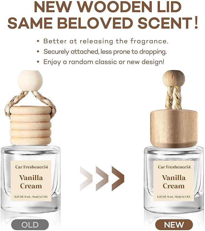 C Classy Hanging Car Air Freshener 2 Pack, Vanilla Cream Essential Oil Diffuser, Long-Lasting Fragrance, Cute Glass Bottle Car Accessories for Women & Men, Made in USA - Image 8
