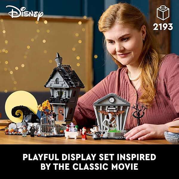 LEGO Disney Tim Burton's The Nightmare Before Christmas Decor - Building Set for Adults for Display, Ages 18+ - Collectible DIY Craft for Fans of Iconic Movie with Minifigures Included - 21351 - Image 3