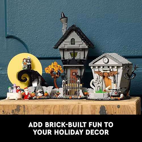 LEGO Disney Tim Burton's The Nightmare Before Christmas Decor - Building Set for Adults for Display, Ages 18+ - Collectible DIY Craft for Fans of Iconic Movie with Minifigures Included - 21351 - Image 6