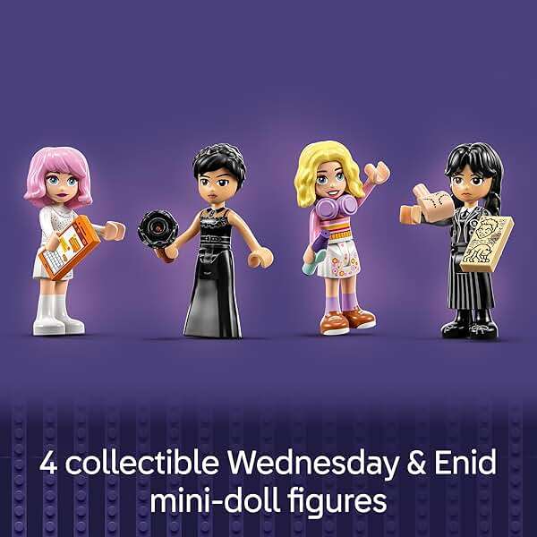 LEGO Wednesday & Enid's Dorm Room Playset - Building Toy for Pretend Play with 4 Minifigures - Wednesday Addams Doll for Kids, Girls & Boys, Ages 10+ - Gift Idea for Birthday - 76781 - Image 4