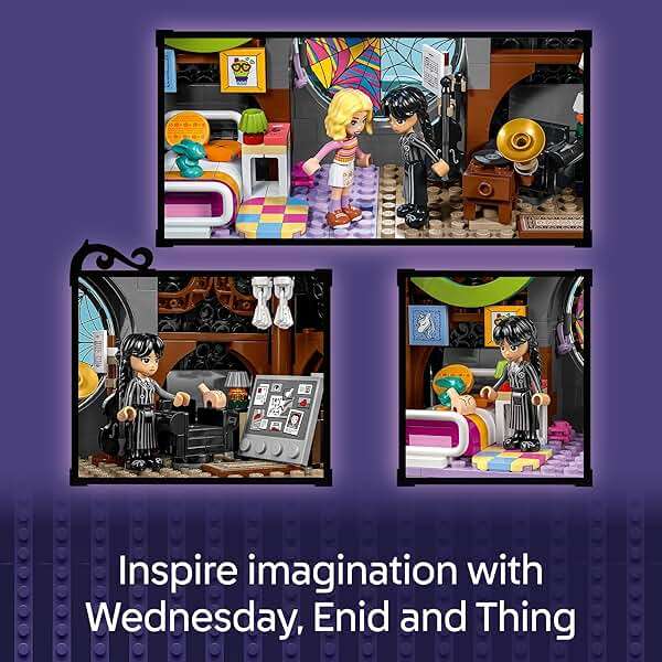 LEGO Wednesday & Enid's Dorm Room Playset - Building Toy for Pretend Play with 4 Minifigures - Wednesday Addams Doll for Kids, Girls & Boys, Ages 10+ - Gift Idea for Birthday - 76781 - Image 5