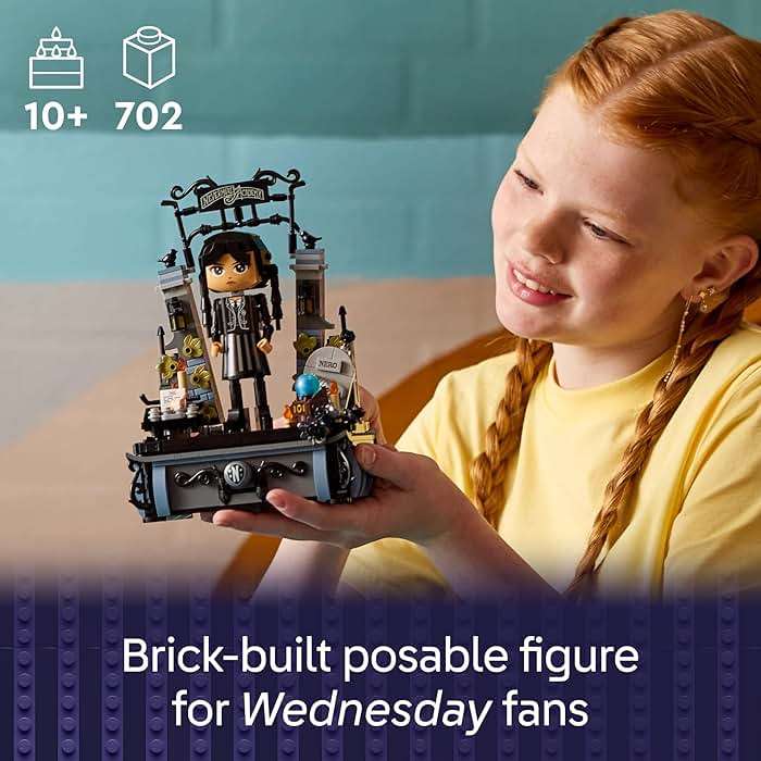 LEGO Wednesday Addams Figure - Building Toy for Kids, Girls & Boys, Ages 10+ - Collectible Wednesday Addams Doll with Display for Fans - Gift Idea for Birthday - 76780 - Image 2