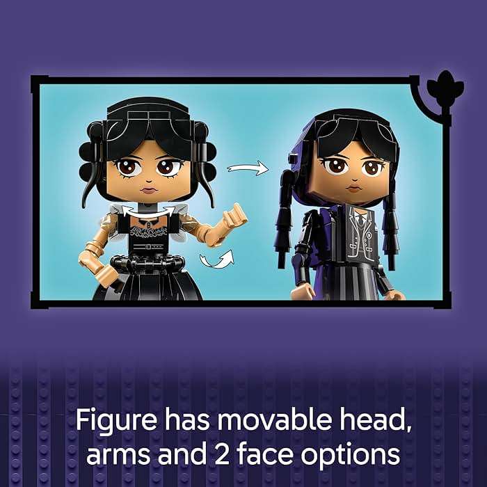 LEGO Wednesday Addams Figure - Building Toy for Kids, Girls & Boys, Ages 10+ - Collectible Wednesday Addams Doll with Display for Fans - Gift Idea for Birthday - 76780 - Image 3
