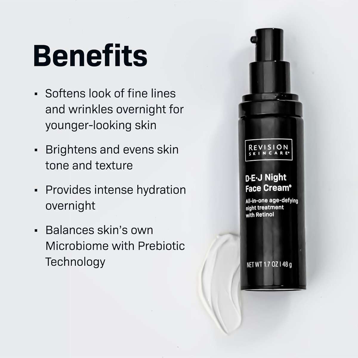 Revision Skincare D·E·J Night Face Cream®, Anti Aging Moisturizer, Antioxidant Rich with Retinol and Bakuchiol - Image 3