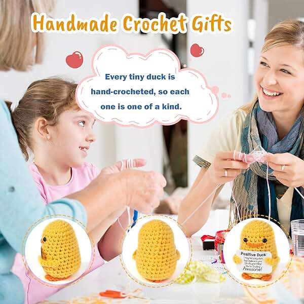 MBL Birthday Inspirational Gifts for Women - Crochet Duck Back to School Cheer Up Motivational Positive Feel Better Stress Relief Gifts for Kids College Students Friends Her Him Boss Nurses Coworkers - Image 3