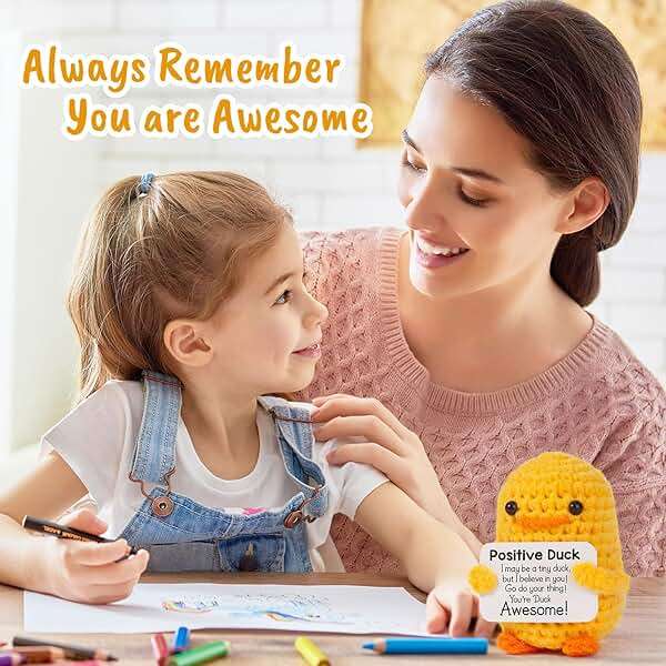 MBL Birthday Inspirational Gifts for Women - Crochet Duck Back to School Cheer Up Motivational Positive Feel Better Stress Relief Gifts for Kids College Students Friends Her Him Boss Nurses Coworkers - Image 4