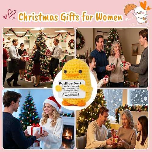 MBL Birthday Inspirational Gifts for Women - Crochet Duck Back to School Cheer Up Motivational Positive Feel Better Stress Relief Gifts for Kids College Students Friends Her Him Boss Nurses Coworkers - Image 6