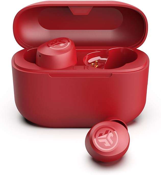 JLab Go Air Pop+ True Wireless Earbuds, Bluetooth 5.3 in Ear Headphones with Microphone, 35H Playtime, USB-C Charging Case, Dual Connect, EQ3 Sound, Rose - Image 1