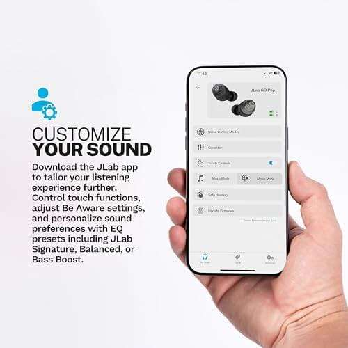 JLab Go Air Pop+, True Wireless Earbuds, Bluetooth Earbuds with Microphone, Dual Connect, USB-C Charging Case, Teal - Image 2