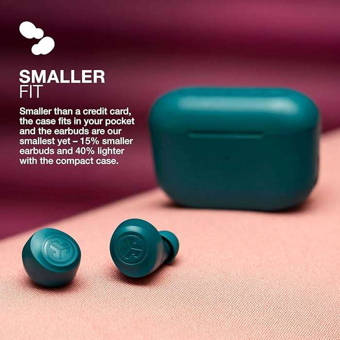 JLab Go Air Pop+, True Wireless Earbuds, Bluetooth Earbuds with Microphone, Dual Connect, USB-C Charging Case, Teal - Image 3