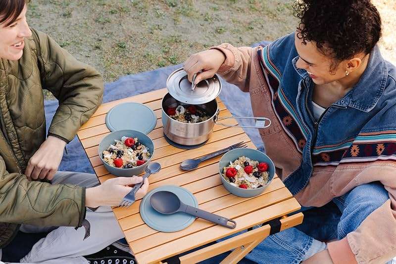 Stanley Wildfare Go 14-Piece Stainless Steel Prep & Cook Set | 1.65 qt Saucepan with Fold & Lock Handle | Bowls, Utensils, Cutting Board | Camping Essentials for Your Camp Kitchen | BPA-Free - Image 5