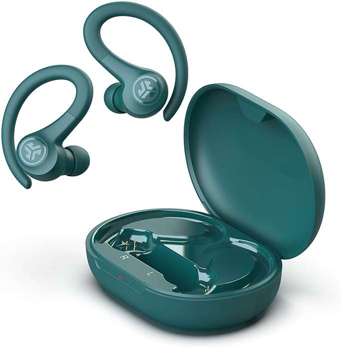 JLab Go Sport+ Wireless Workout Earbuds Featuring C3 Clear Calling, Secure Earhook Sport Design, 35+ Hour Bluetooth Playtime, and 3 EQ Sound Settings (Teal) - Image 6
